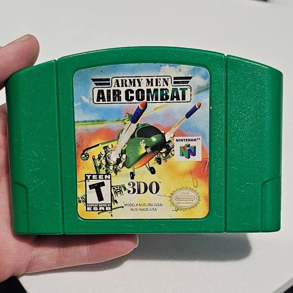 Army Men Air Combat Nintendo 64 N64 Green Cartridge 3DO NUS-006 USA Authentic